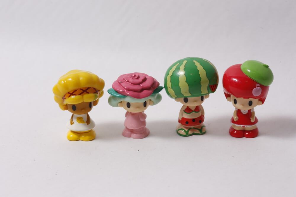 Takara Koeda-chan Classic Mushroom Figure Lot Set of 4 Vintage ~ 260812-WH 1238
